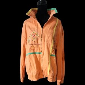 🌈Peach 1980s Colorful Jacket